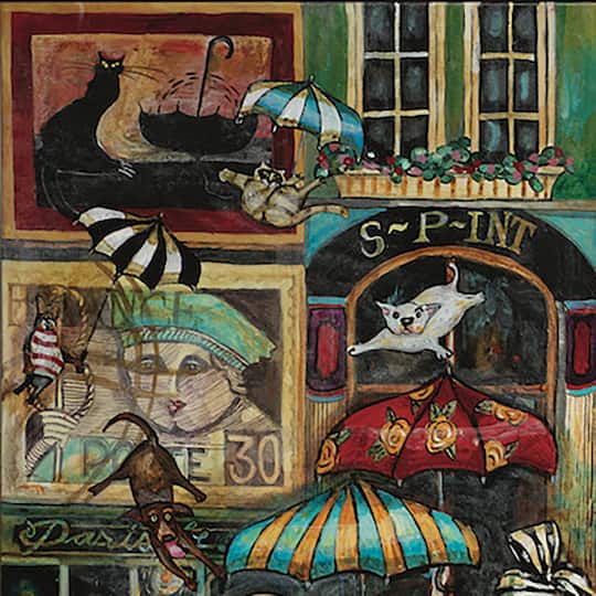 Hart Puzzles Raining Cats and Dogs in Paris by Jennifer Garant 1,000 Piece Jigsaw Puzzle